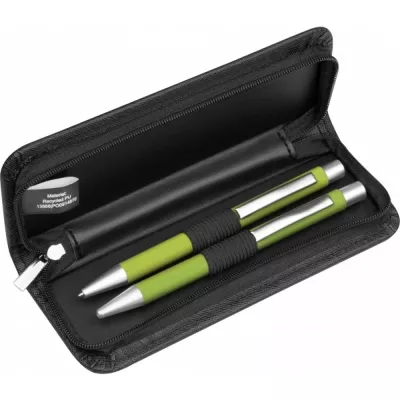 Zestaw piśmienny długopis i ołówek automatyczny soft touch UPPSALA - jasnozielony (441029)
