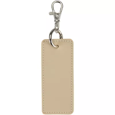 Resi Plus brelok z prostokątną zawieszką z recyklingowanego materiału z certyfikatem GRS - Oatmeal (13014107)