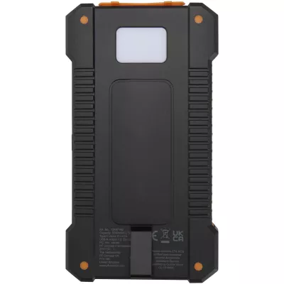 Altair wytrzymały powerbank o pojemności 5000 mAh i mocy 10 W, wykonany z tworzyw sztucznych pochodzących z recyklingu, z wbudowaną latarką - Czarny (12447190)