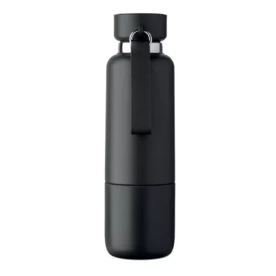 Butelka termiczna stalowa z kubkiem 500 ml NOEKA - Czarny (MO2716-03)