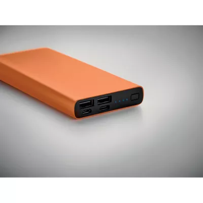 Powerbank 10 000 mAh aluminiowy POWERFLAT 10C - Pomaranczowy (MO6770-10)