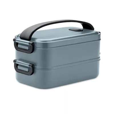 Lunchbox dwupoziomowy 2x800 ml z klamrami IDOLUNCH - Petrol (MO2119-20)