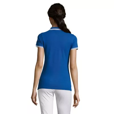 Polo damskie z piki 200 g/m² Sol's PASADENA WOMEN - Królewski Niebieski/biały (S00578-RW)
