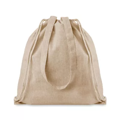 Torba ze sznurkiem z recyklingu 140 g/m² MOIRA DUO - Bezowy (MO9603-13)