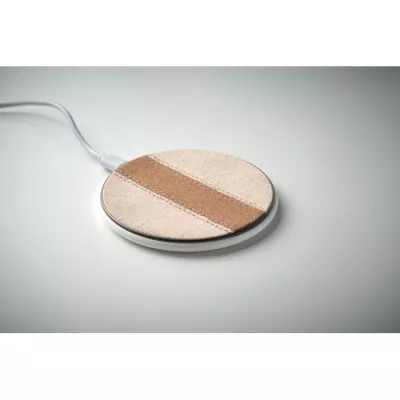 Ładowarka bezprzewodowa 15W z korkiem CORTLESS - Bialy (MO2593-06)
