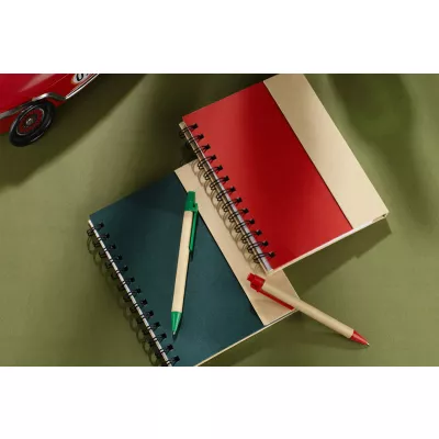 Notes kołowy B6 z długopisem MAGO - czerwony (17585-04)