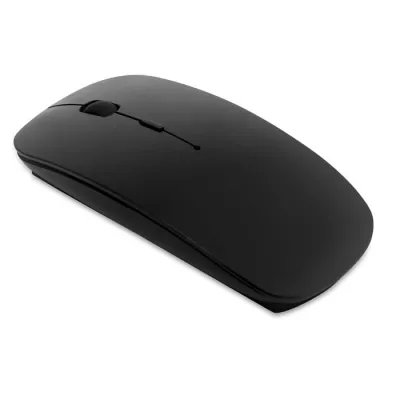 Mysz bezprzewodowa z ABS z recyklingu CURVY - Czarny (MO8117-03)