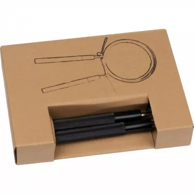 Skakanka z metalowymi rączkami MORITZ - czarny (5117203)