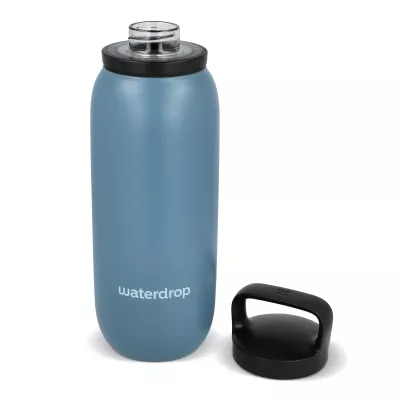 Termiczna butelka uniwersalna Waterdrop z ustnikiem 600 ml - niebieskoszary (LT47000-N0065)