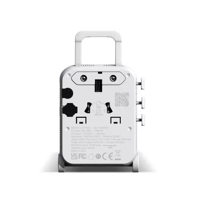 Wózek podróżny Xoopar Luggie GaN z adapterem podróżnym - biały (LT41033-N0001)