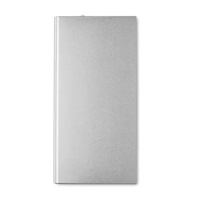 Powerbank płaski aluminiowy 8000 mAh POWERFLAT8 - Srebrny Mat (MO8839-16)