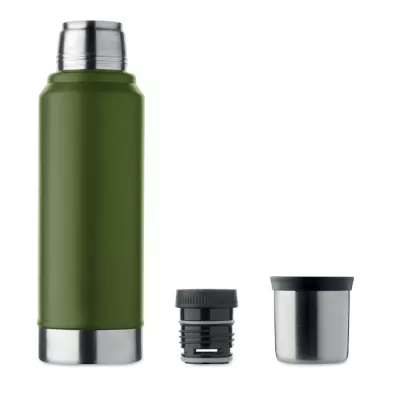 Termos stalowy z kubkiem 1000 ml NYIMA - Ciemnozielony (MO2710-60)