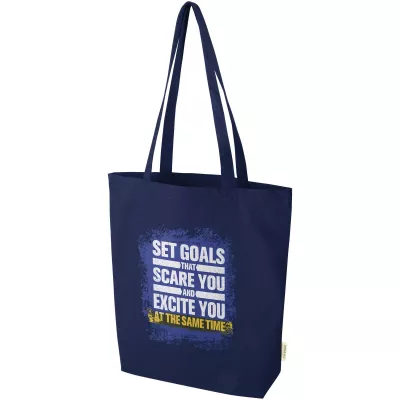 Odisha organiczna torba na zakupy z certyfikatem OCS o gramaturze 270 g/m², 10 l  - Granatowy (12078655)