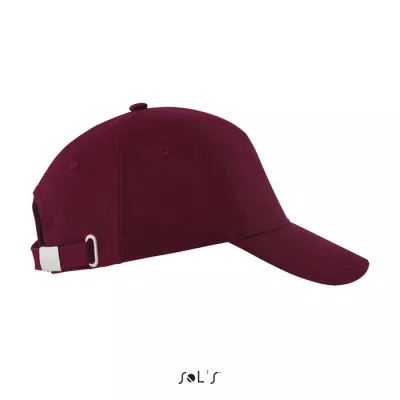 Czapka z daszkiem 5-panelowa 260 g/m² Sol's LONG BEACH - Burgundy (S00594-BG)