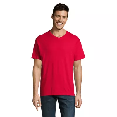 Koszulka męska V-neck 150 g/m² Sol's VICTORY - Czerwony (S11150-RD)