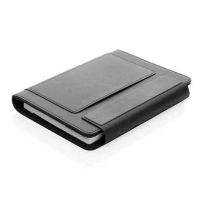 Teczka konferencyjna A5 Swiss Peak Heritage, notatnik, PU z recyklingu - black (P774.421)