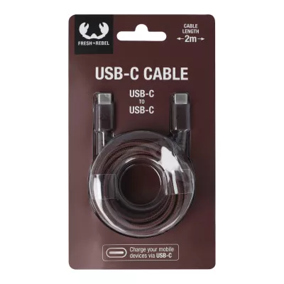 2UCC200 | Kabel Fresh 'Rebel USB-C do USB-C 2,0 m - Deep Mauve (LT49409-N0046)