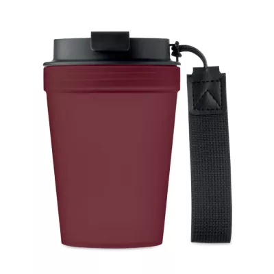 Kubek z PP z paskiem 300 ml ISFORDEN TUMBLER - Burgund (MO2670-02)
