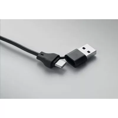 Kabel do ładowania 4 w 1 z ładowarką zegarka BULE - Czarny (MO2451-03)