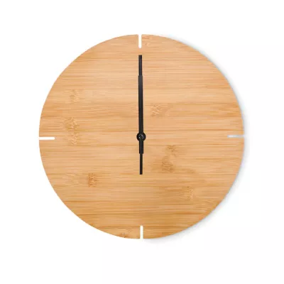 Zegar ścienny bambusowy Ø 30 cm ESFERE - Drewna (MO6792-40)