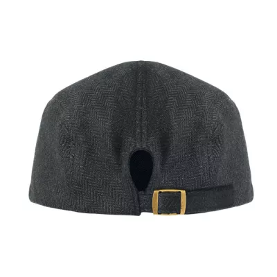 Czapka kaszkiet melanżowa 335 g/m² BLIND PEAK - Czarny (MO2966-03)