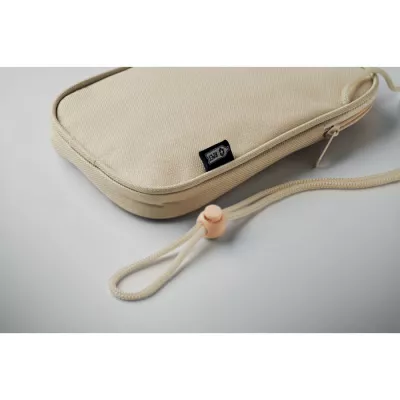 Saszetka podróżna RPET 600D na sznurku KOROVIN POUCH - Bezowy (MO2675-13)