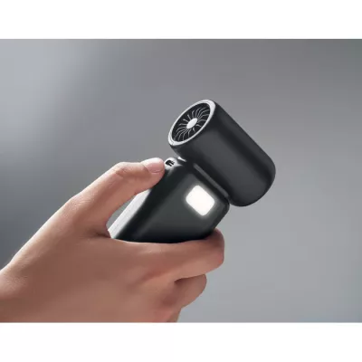 Wentylator przenośny turbo z LED TECHMATE BAMBOO - Czarny (MO2650-03)