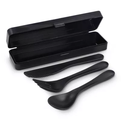 Zestaw sztućców PP - czarny (LT90401-N0002)