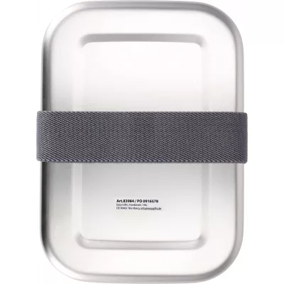 Lunch box ze stalowy z recyklingu PUERTO BANUS MoLu 1000 ml - szary (398407)