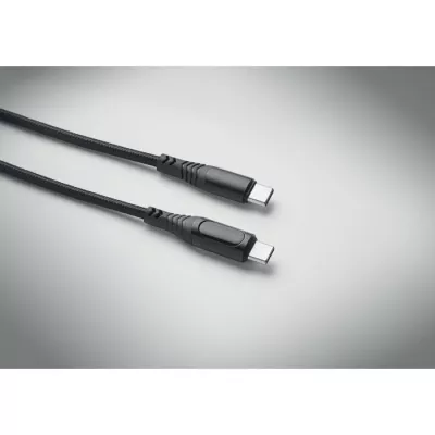 Kabel USB-C 100W z wyświetlaczem mocy TYPSO - Czarny (MO2676-03)