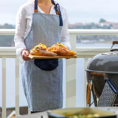 Fartuch Lord Nelson Victory w paski - ciemnoniebiesko / biały (LT54037-N1001)