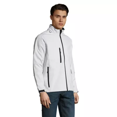 Softshell męski 3-warstwowy 340 g/m² Sol's RELAX - Bialy (S46600-WH)