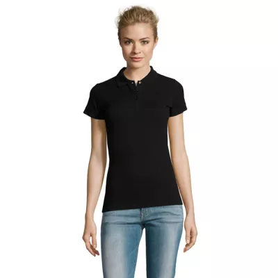 Polo damskie piqué 180 g/m² Sol's PERFECT WOMEN - Czarny (S11347-BK)