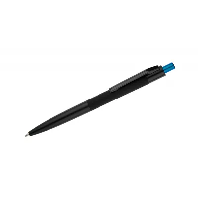 Długopis metalowy z powłoką soft touch i lustrzanym grawerem PAUL - niebieski (19746-03)