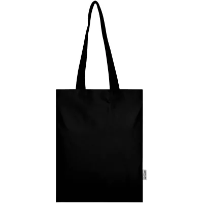 Madras Blend torba na zakupy z bawełny z recyklingu z certyfikatem GRS o gramaturze 140 g/m² i pojemności 7l - Czarny (12076090)