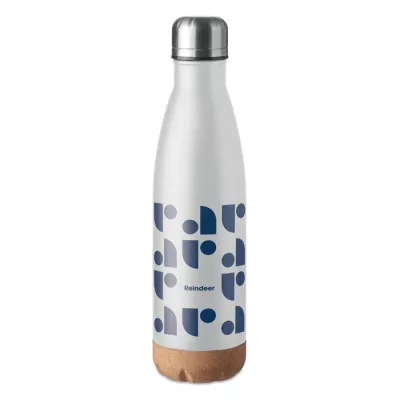 Butelka termiczna z korkową podstawą 500 ml ASPEN CORK - Bialy (MO6313-06)
