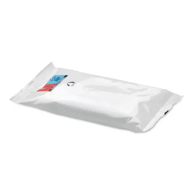 Chusteczki nawilżane w etui 10 szt. DELLEA - Bialy (MO3863-06)