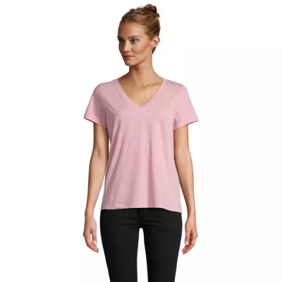Koszulka damska V-neck Sol's REGENT V WOMEN - Cukierowy Róż (S04766-AX)