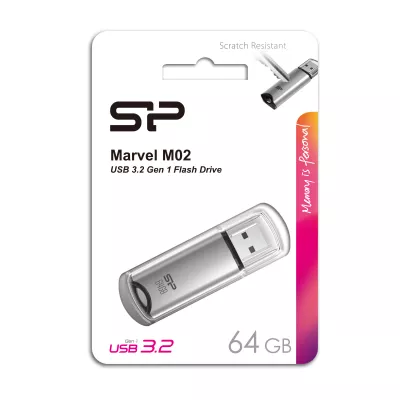 Pendrive Marvel M02, 16GB 3.2 Silicon Power - szary (EG832407 64GB)