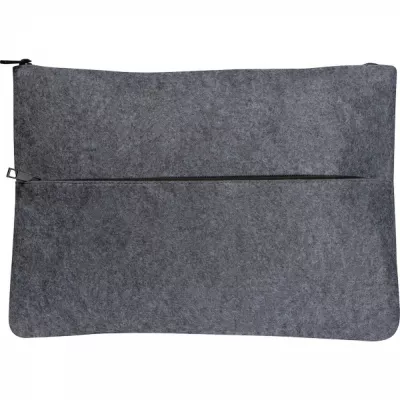 Teczka na dokumenty z filcu z recyklingu FRANCIS - ciemnoszary (6386677)