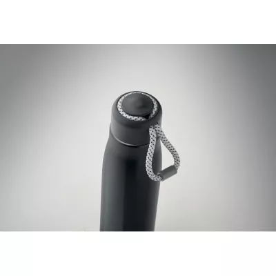 Butelka termiczna z uchwytem sznurkowym 500 ml CORDLE - Czarny (MO2413-03)