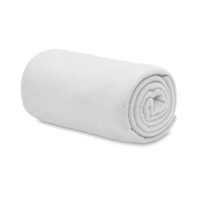 Koc polarowy RPET 120x150 cm 130 g/m² BOGDA - Bialy (MO6805-06)