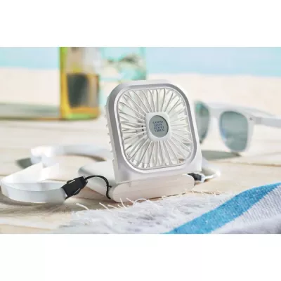 Wentylator składany z powerbankiem 3000 mAh STANDFAN - Bialy (MO2123-06)
