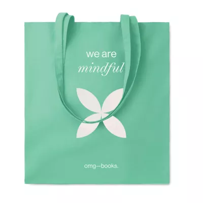 Torba bawełniana 38x42 cm 140 g/m² COTTONEL COLOUR + - Miętowy Zielony (MO9268-77)
