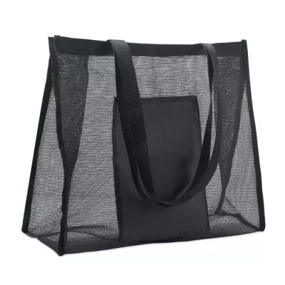 Torba na zakupy z siatki RPET 20 l LIMP - Czarny (MO2836-03)