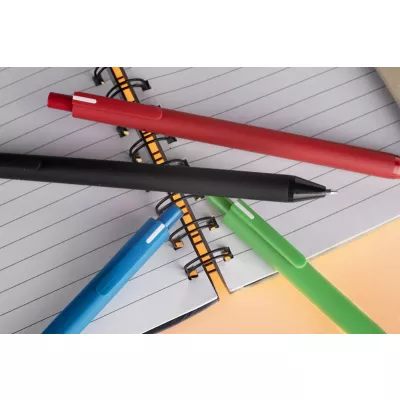 Długopis z powłoką soft touch FULKO - zielony jasny (19829-13)