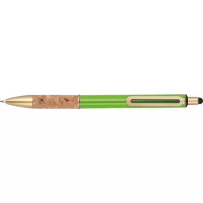 Długopis metalowy touch pen CAPRI - jasnozielony (369029)