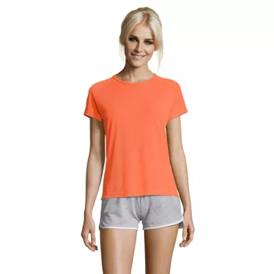 Koszulka sportowa damska 140 g/m² Sol's SPORTY WOMEN - Neonowy Pomarańczowy (S01159-NO)