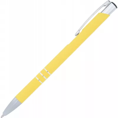 Długopis metalowy soft touch NEW JERSEY - żółty (055508)