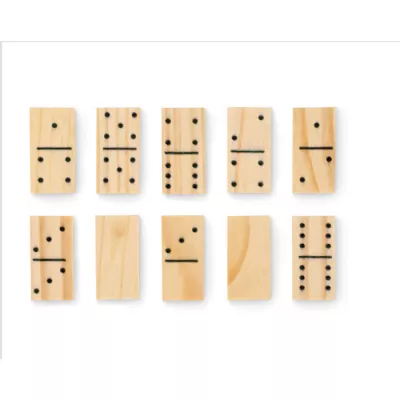 Zestaw domino i karty do gry w pudełku DOMI&CARDS - Drewna (MO2669-40)